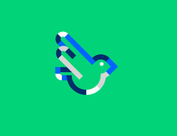 illustratie vogel groen