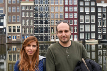 Sfeerbeeld stel in amsterdam Sfeerbeeld stel in amsterdam