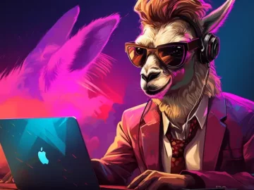 cfr0z3n_vector_art_synthwave_llama_typing_on_a_laptop_ee7e1f3d-7509-4cc2-9a46-15841f4da40b